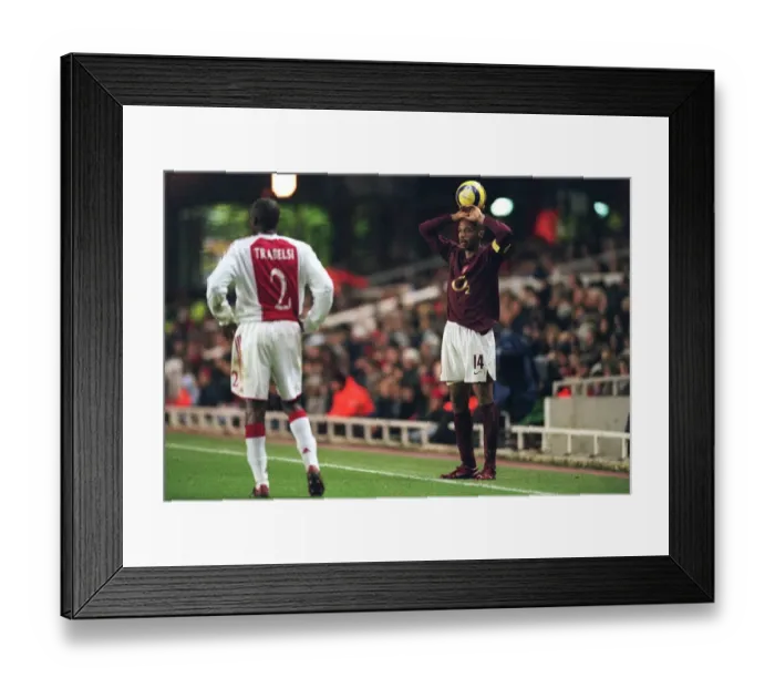 Framed Print : Thierry Henry in Action: Arsenal vs Ajax, UEFA Champions League, Highbury, London, 2005 Framed Print : Thierry Henry in Action: Arsenal vs Ajax, UEFA Champions League, Highbury, London, 2005