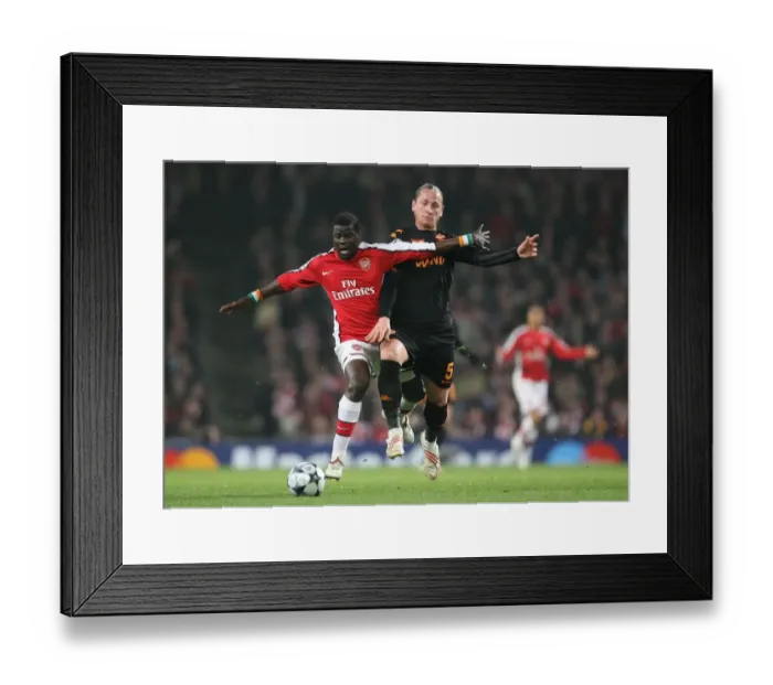 Framed Print : Emmnauel Eboue (Arsenal) Philippe Mexes (Roma) Framed Print : Emmnauel Eboue (Arsenal) Philippe Mexes (Roma)
