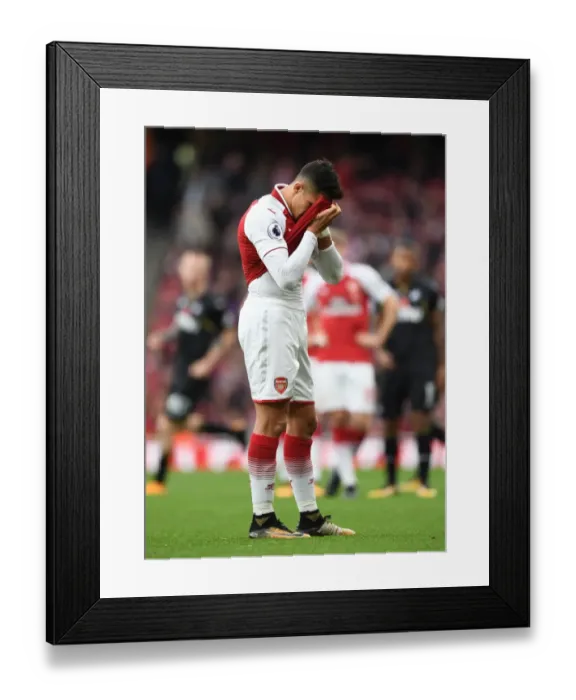 Framed Print : Alexis Sanchez: Arsenal Star in Action Against Swansea City, Premier League 2017-18