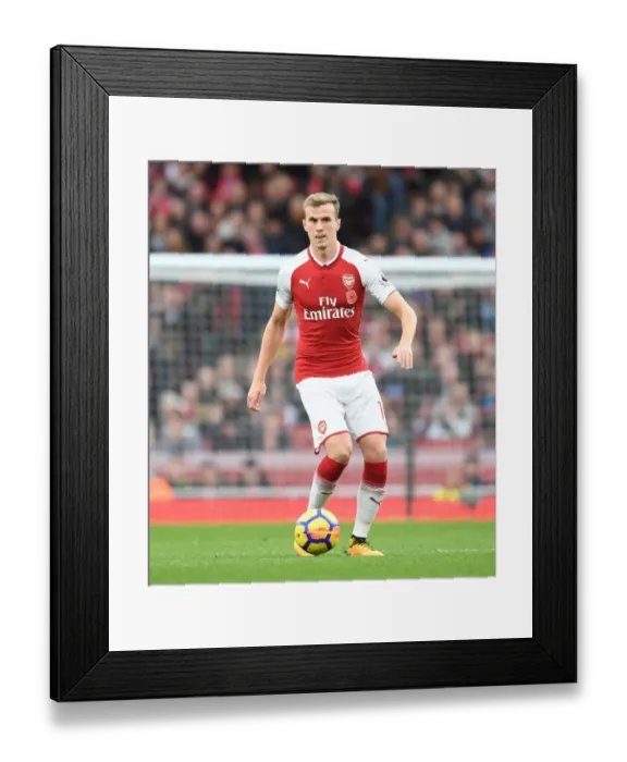 Framed Print : Rob Holding in Action: Arsenal vs Swansea City, Premier League 2017-18