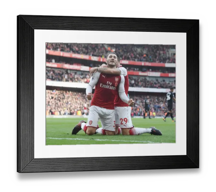 Framed Print : Sead Kolasinac Scores First Arsenal Goal: Arsenal 1-0 Swansea City (2017-18) Framed Print : Sead Kolasinac Scores First Arsenal Goal: Arsenal 1-0 Swansea City (2017-18)
