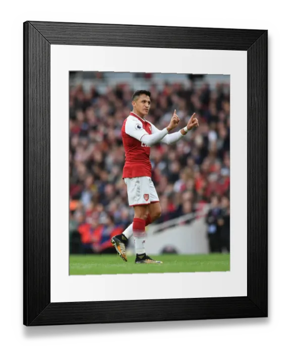 Framed Print : Alexis Sanchez in Action: Arsenal vs Swansea City, Premier League 2017-18