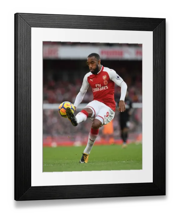 Framed Print : Alexandre Lacazette in Action: Arsenal vs Swansea City, Premier League 2017-18