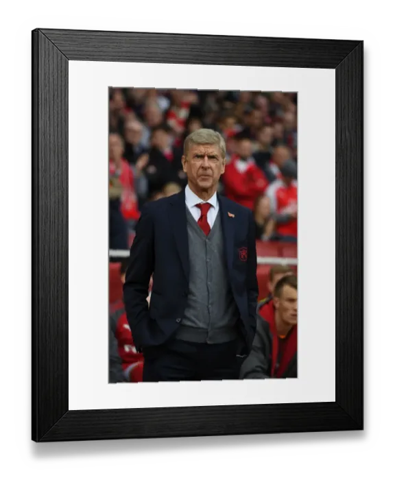 Framed Print : Arsene Wenger and Arsenal Face Off Against Swansea City in Premier League Clash (2017-18)