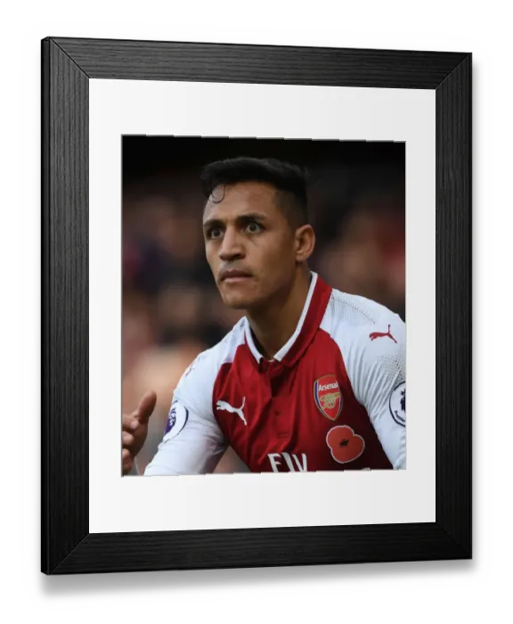 Framed Print : Alexis Sanchez: Arsenal's Star Forward in Action Against Swansea City, Premier League 2017-18