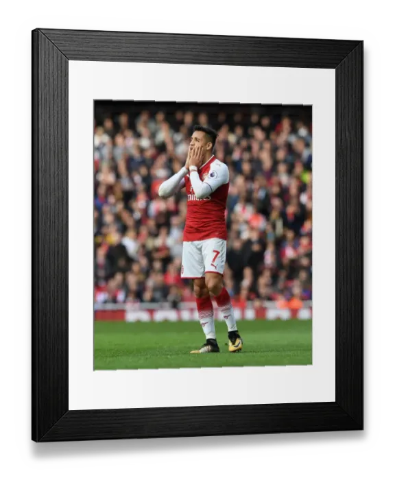 Framed Print : Alexis Sanchez: Arsenal's Dynamic Force Against Swansea City, Premier League 2017-18
