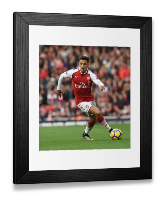 Framed Print : Alexis Sanchez: Arsenal's Dynamic Force Against Swansea City, Premier League 2017-18