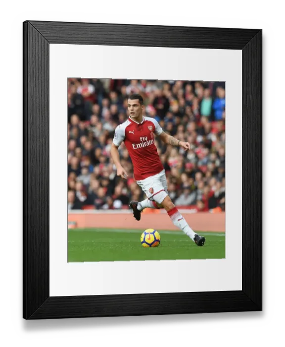 Framed Print : Granit Xhaka: Arsenal's Midfield Maestro in Action against Swansea City, Premier League 2017-18 Framed Print : Granit Xhaka: Arsenal's Midfield Maestro in Action against Swansea City, Premier League 2017-18