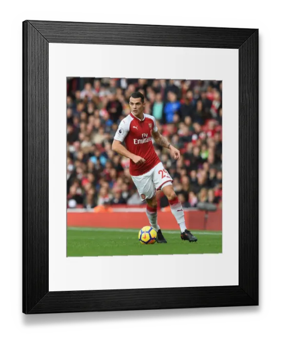 Framed Print : Granit Xhaka: In Action for Arsenal Against Swansea City, Premier League 2017-18 Framed Print : Granit Xhaka: In Action for Arsenal Against Swansea City, Premier League 2017-18