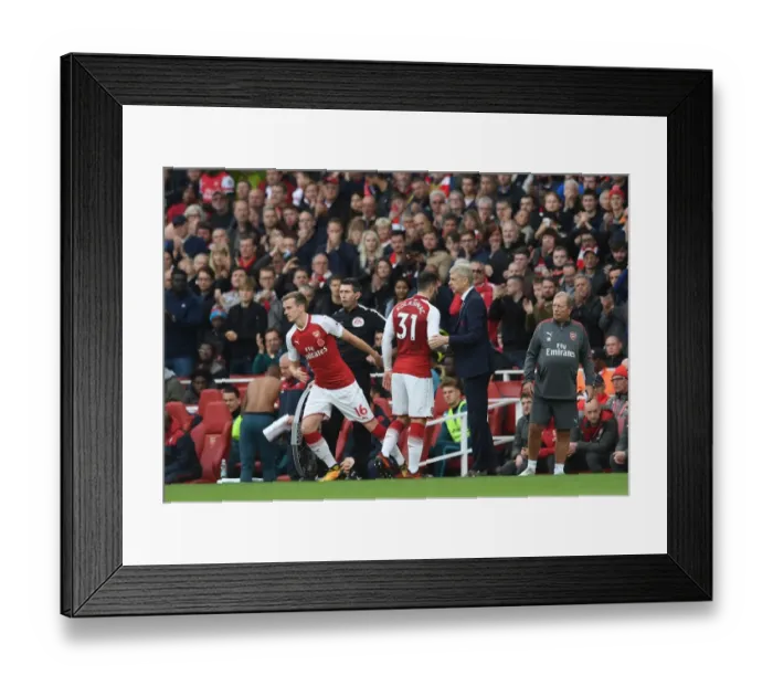 Framed Print : Arsenal's Substitution: Wenger Replaces Kolasinac with Holding against Swansea City