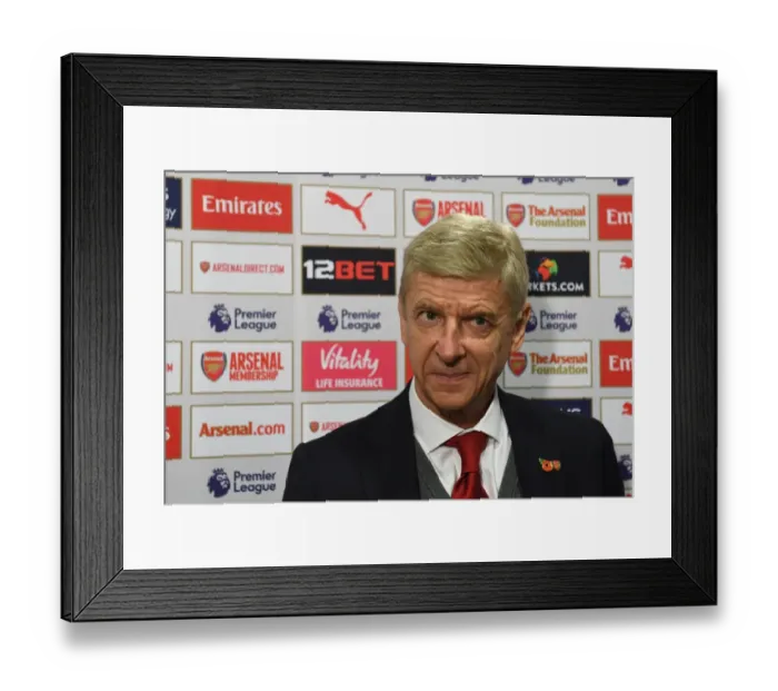 Framed Print : Arsene Wenger the Arsenal Manager before the match Framed Print : Arsene Wenger the Arsenal Manager before the match