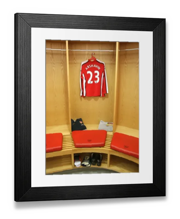 Framed Print : Andrey Arshavins locker Framed Print : Andrey Arshavins locker