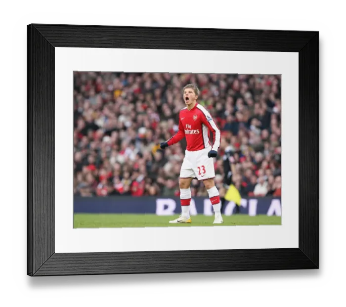Framed Print : Arsenal's Andrej Arshavin at Emirates Stadium, 0:0 Draw Against Fulham, Barclays Premier League, 2009