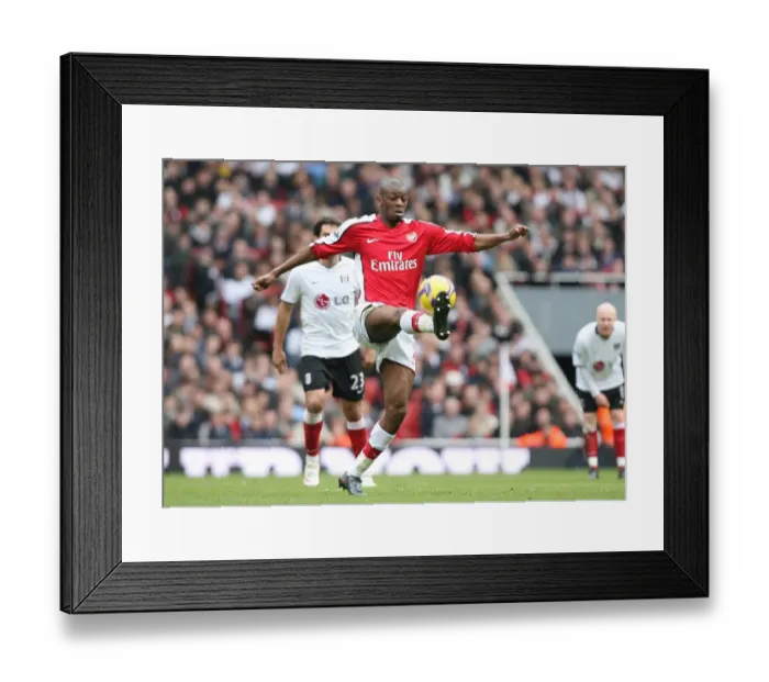 Framed Print : Abou Diaby in Action: Arsenal vs. Fulham, 2009 Barclays Premier League, Emirates Stadium