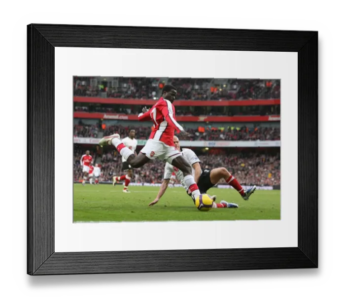 Framed Print : Arsenal vs. Fulham: A Battle of Eboue's at Emirates Stadium, 2009 Barclays Premier League Scoreless Draw