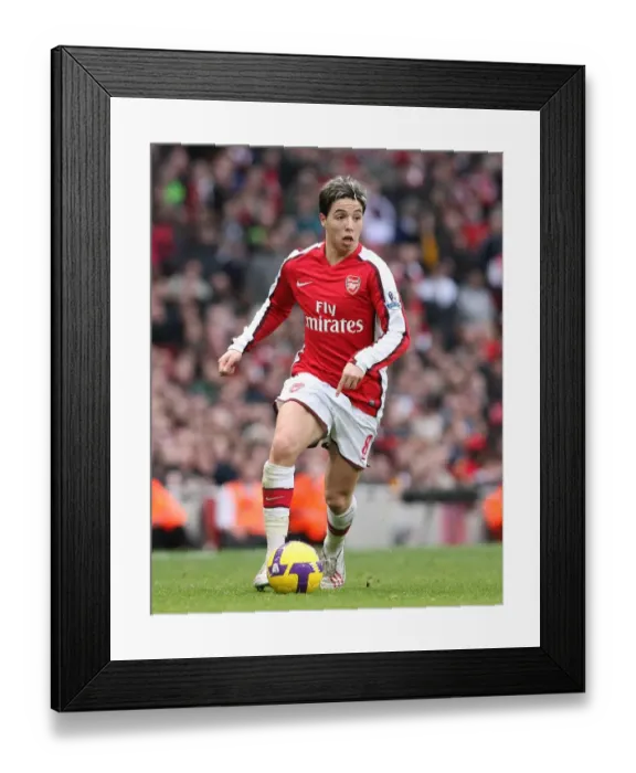 Framed Print : Samir Nasri in Action for Arsenal against Fulham, Barclays Premier League, Emirates Stadium, London, 2009