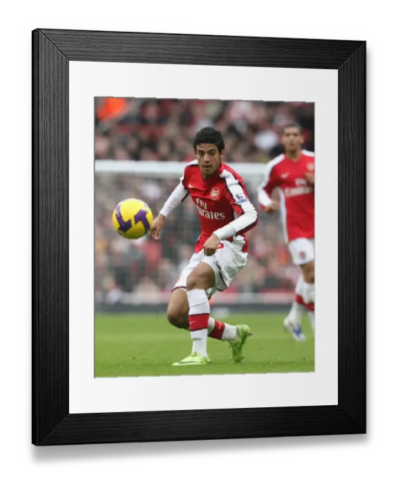 Framed Print : Carlos Vela: Arsenal Striker in Action against Fulham at Emirates Stadium, 2009 Framed Print : Carlos Vela: Arsenal Striker in Action against Fulham at Emirates Stadium, 2009