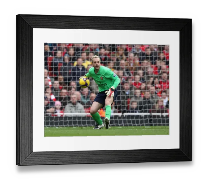 Framed Print : Unyielding Almunia: Arsenal's Heroic Goalkeeper in the 0-0 Battle Against Fulham (Feb 2009) Framed Print : Unyielding Almunia: Arsenal's Heroic Goalkeeper in the 0-0 Battle Against Fulham (Feb 2009)