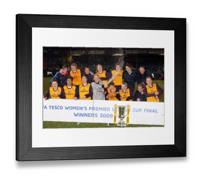 Framed Print : Arsenal Ladies Triumph in League Cup Final: 5-0 Victory over Doncaster Rovers Belles Framed Print : Arsenal Ladies Triumph in League Cup Final: 5-0 Victory over Doncaster Rovers Belles