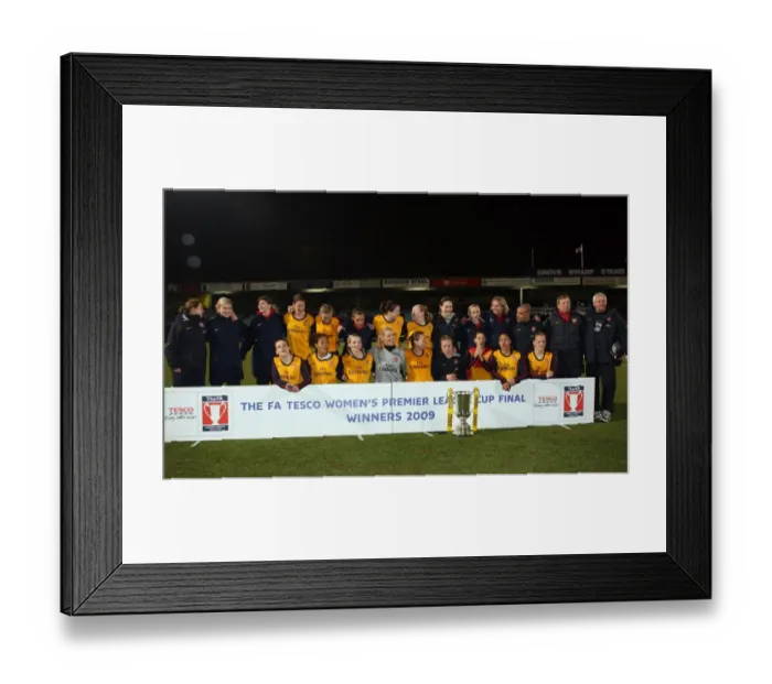 Framed Print : Arsenal Ladies Triumph: 5-0 Victory in Womens FA Premier League Cup Final