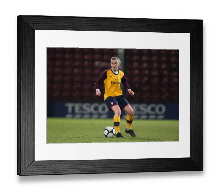 Framed Print : Arsenal's Laura Bassett Scores Historic Hat-Trick in 5-0 FA Premier League Cup Final Victory