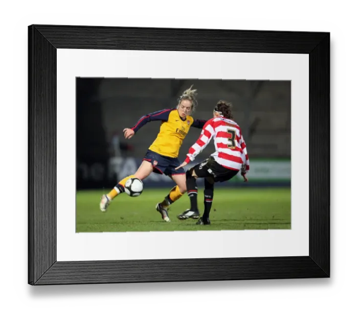 Framed Print : Arsenal's Dominance: Gemma Davison Scores Double as Arsenal Ladies Crush Doncaster Rovers Belles 5-0 in FA Premier League Cup Final Framed Print : Arsenal's Dominance: Gemma Davison Scores Double as Arsenal Ladies Crush Doncaster Rovers Belles 5-0 in FA Premier League Cup Final