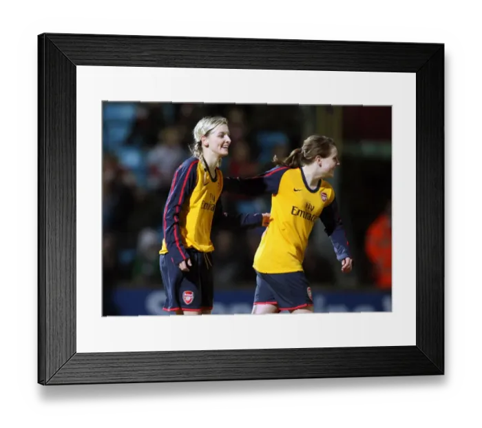 Framed Print : Suzanne Grant celebrates scoring Arsenals 5th goal