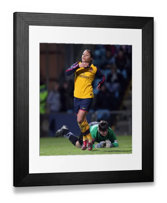 Framed Print : Alex Scott's Euphoric Moment: Arsenal's 4th Goal in 5:0 FA Premier League Cup Final Victory