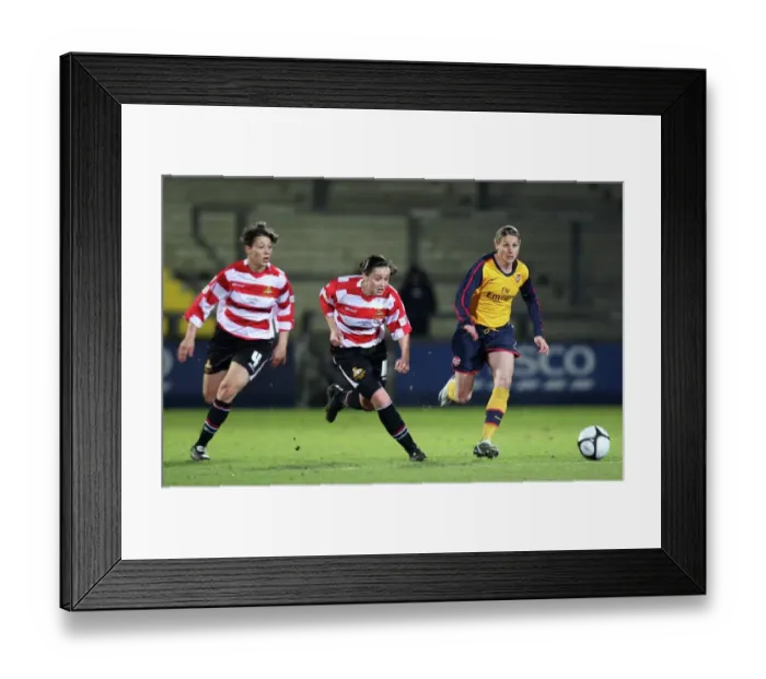 Framed Print : Kelly Smith (Arsenal) Rachel Williams and Vikki Stevens (Doncaster) Framed Print : Kelly Smith (Arsenal) Rachel Williams and Vikki Stevens (Doncaster)