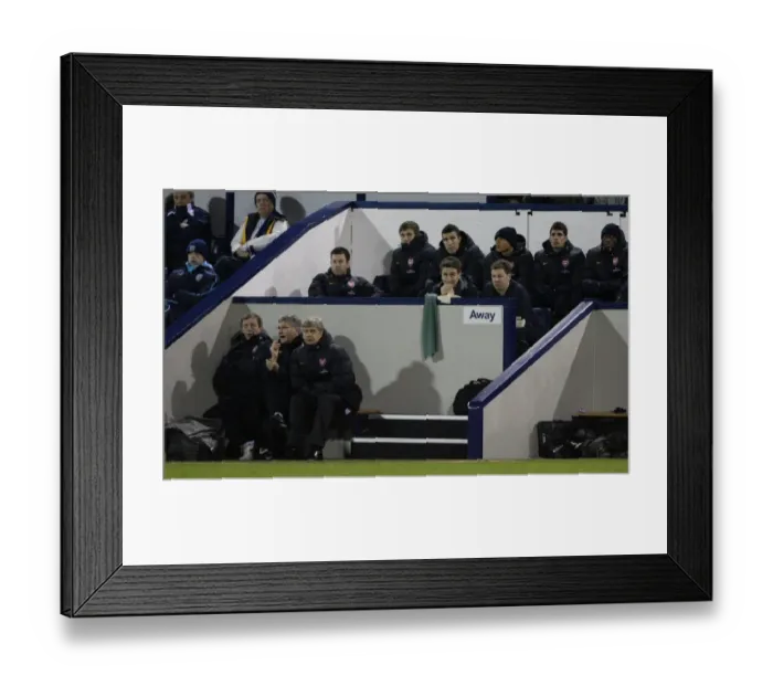 Framed Print : Wenger, Rice, and Akers: Arsenal's Triumphant Bench at The Hawthorns (3 / 3 / 2009) Framed Print : Wenger, Rice, and Akers: Arsenal's Triumphant Bench at The Hawthorns (3 / 3 / 2009)