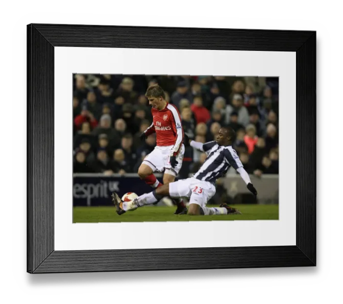 Framed Print : Andrey Arshavin (Arsenal) Abdoulaye Meite (West Brom) Framed Print : Andrey Arshavin (Arsenal) Abdoulaye Meite (West Brom)