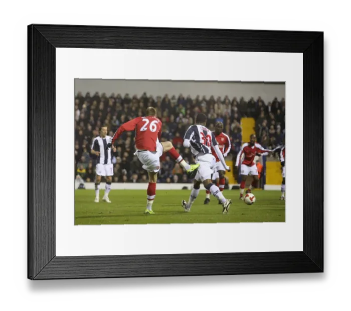 Framed Print : Bendtner Strikes First: Arsenal's 3-1 Victory Over West Brom, 2009