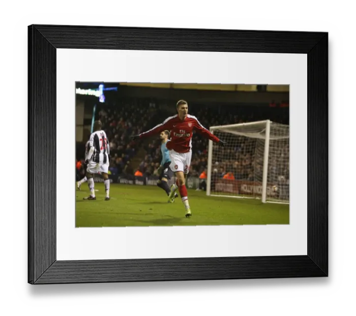 Framed Print : Bendtner's Hat-Trick: Arsenal Crushes West Brom 3-1, 2009 Framed Print : Bendtner's Hat-Trick: Arsenal Crushes West Brom 3-1, 2009