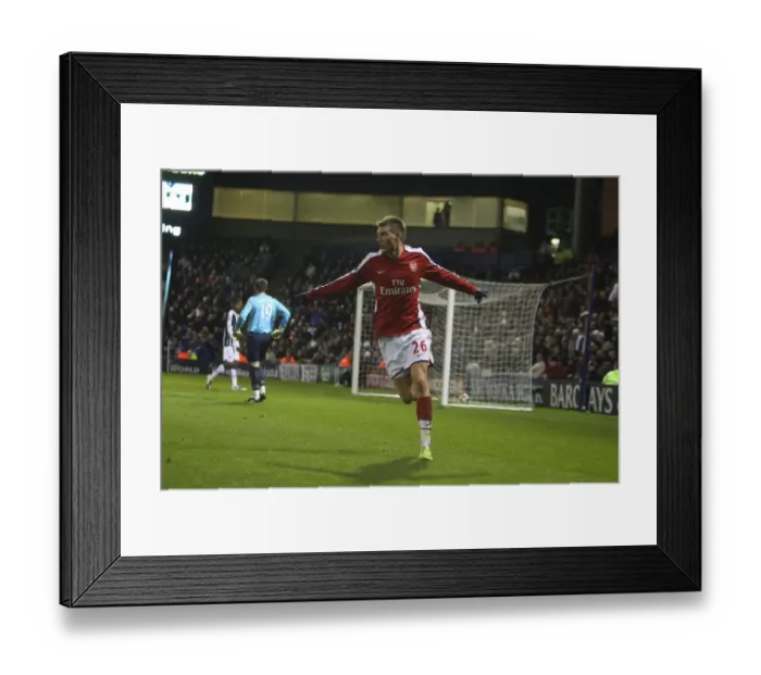 Framed Print : Bendtner's Hat-Trick: Arsenal Dominates West Brom 3-1