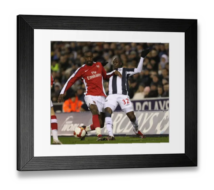Framed Print : Johan Djourou (Arsenal) Marc Antoine Fortune (West Brom) Framed Print : Johan Djourou (Arsenal) Marc Antoine Fortune (West Brom)
