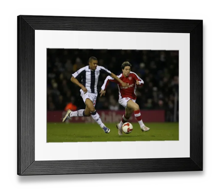 Framed Print : Sami Nasri (Arsenal) Gianni Zuiverloon (West Brom) Framed Print : Sami Nasri (Arsenal) Gianni Zuiverloon (West Brom)