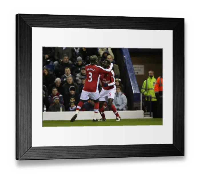 Framed Print : Kolo Toure and Bacary Sagna: Celebrating Arsenal's Second Goal Against West Bromwich Albion (3-1) Framed Print : Kolo Toure and Bacary Sagna: Celebrating Arsenal's Second Goal Against West Bromwich Albion (3-1)