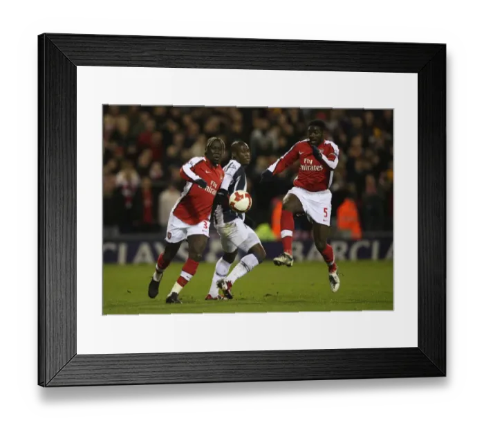 Framed Print : Arsenal's Unstoppable Duo: Kolo Toure and Bacary Sagna Lead 3-1 Victory over West Brom