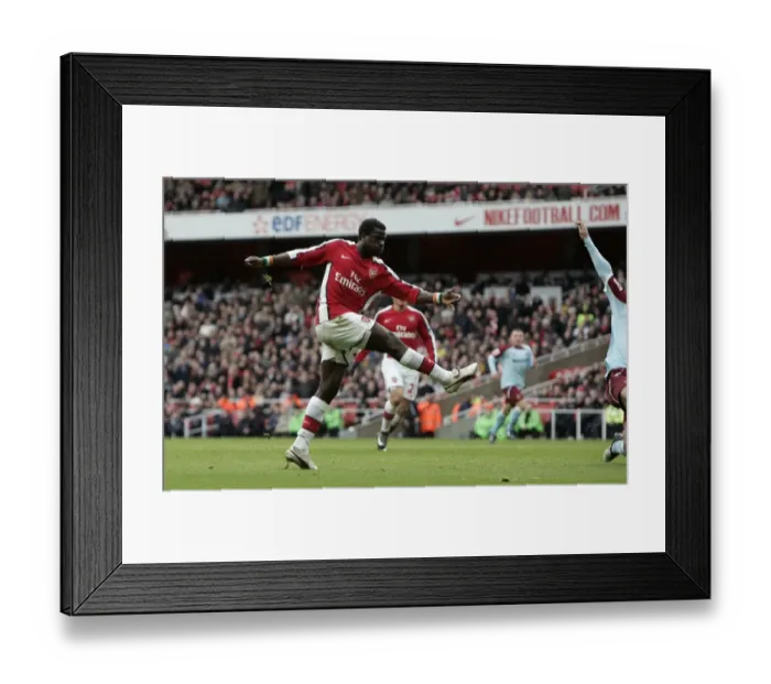 Framed Print : Emmanuel Eboue Scores Arsenal's Third Goal: 3-0 Over Burnley, FA Cup 5th Round, Emirates Stadium (2009)