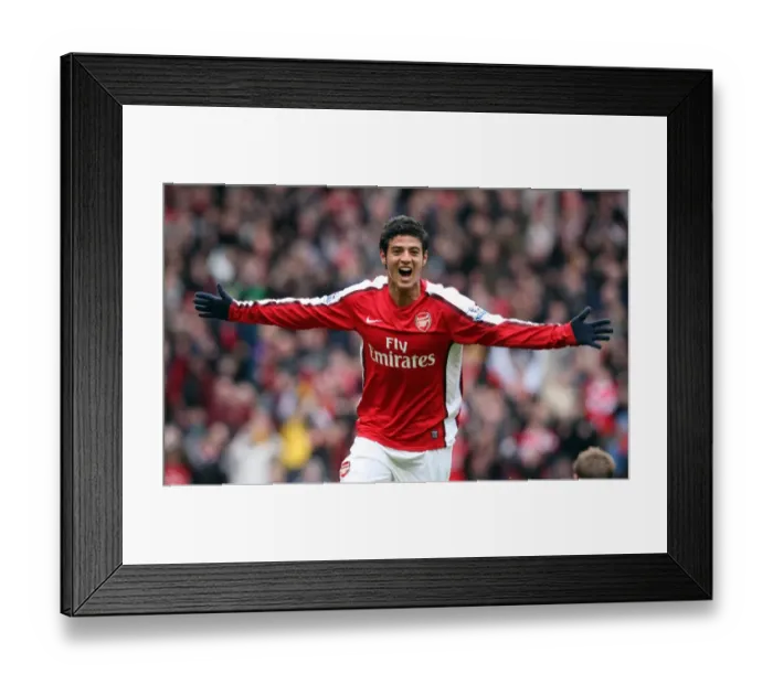 Framed Print : Thrilling Vela Goal: Arsenal's First in 3-0 FA Cup Victory over Burnley (2009)