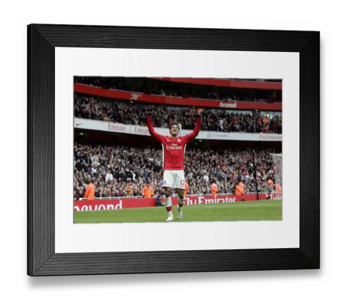 Framed Print : Carlos Vela's Thrilling Goal: Arsenal's Opener in 3:0 FA Cup Victory over Burnley (Emirates Stadium, 8 / 3 / 09)