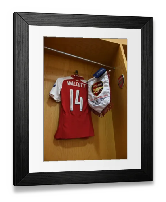 Framed Print : Theo Walcott and Arsenal's Europa League Victory Pennant: Arsenal FC's Triumph over Red Star Belgrade (2017) Framed Print : Theo Walcott and Arsenal's Europa League Victory Pennant: Arsenal FC's Triumph over Red Star Belgrade (2017)