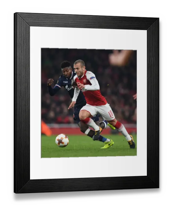 Framed Print : Jack Wilshere vs. Mitchell Donald: A Europa League Showdown at Arsenal's Emirates Stadium Framed Print : Jack Wilshere vs. Mitchell Donald: A Europa League Showdown at Arsenal's Emirates Stadium