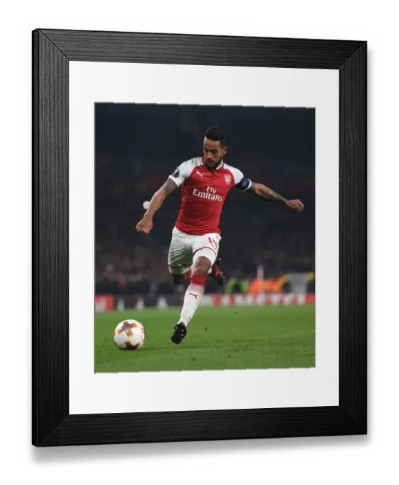 Framed Print : Theo Walcott in Action: Arsenal vs Red Star Belgrade, Europa League 2017
