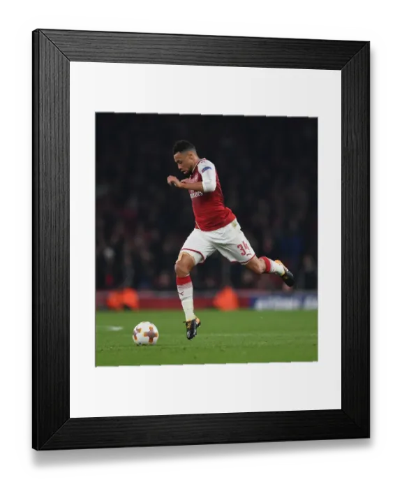 Framed Print : Francis Coquelin: In Action for Arsenal against Red Star Belgrade, UEFA Europa League 2017