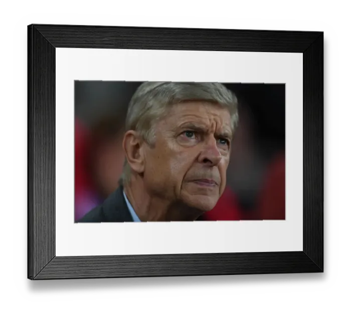 Framed Print : Arsene Wenger at Emirates Stadium: Arsenal FC vs Red Star Belgrade, UEFA Europa League 2017