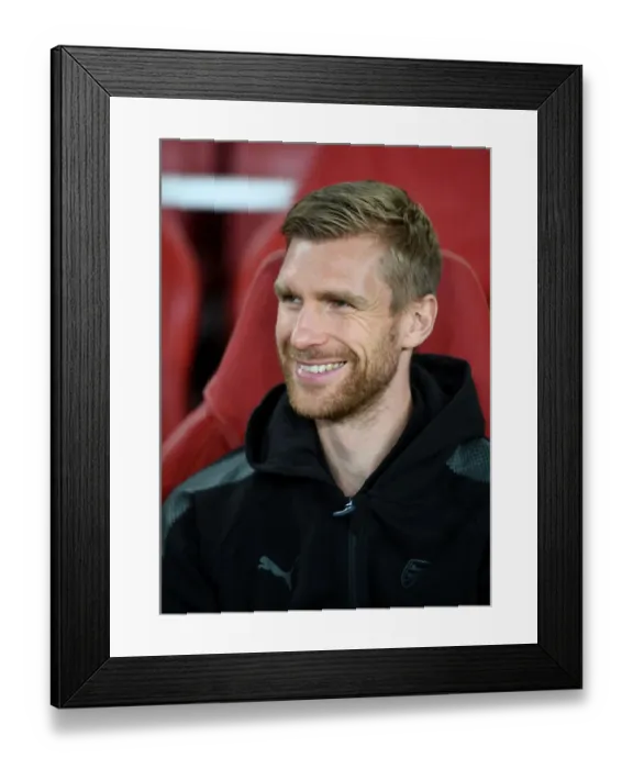 Framed Print : Per Mertesacker: Focused Ahead of Arsenal's Europa League Clash Against Red Star Belgrade Framed Print : Per Mertesacker: Focused Ahead of Arsenal's Europa League Clash Against Red Star Belgrade