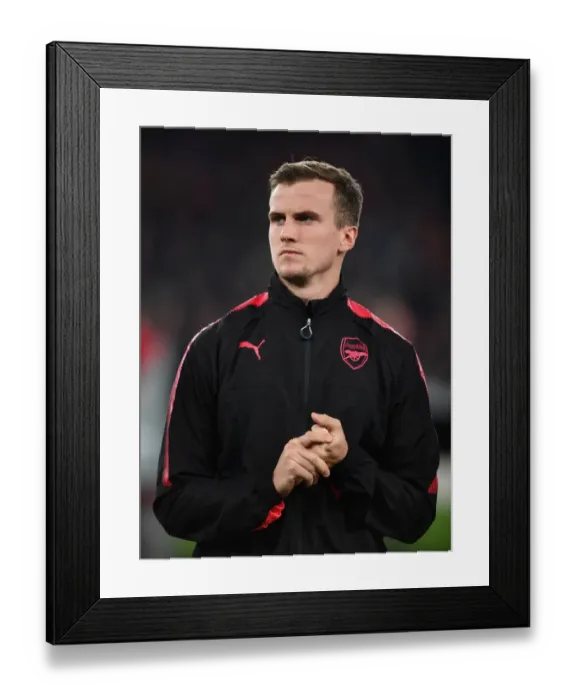 Framed Print : Rob Holding: Arsenal's Defensive Fortress Ahead of Red Star Belgrade Clash