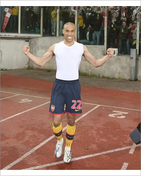 Gael Clichy (Arsenal) celebrates afer the match