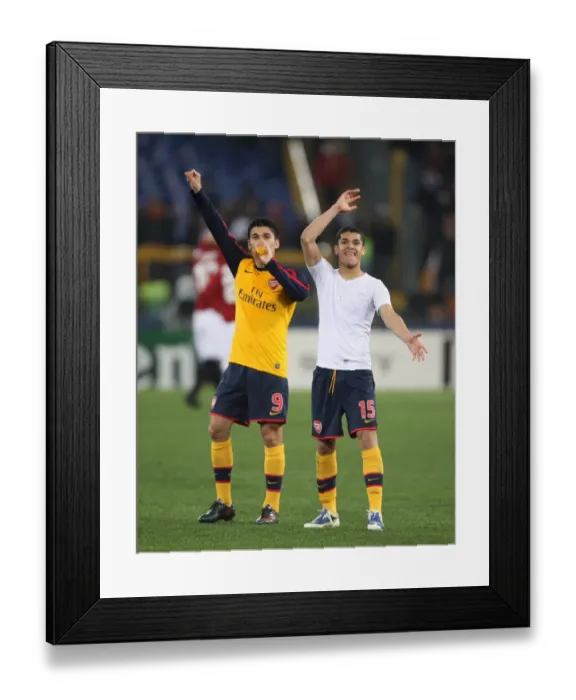 Framed Print : Denilson and Eduardo: Arsenal's Champions League Penalty Heroes